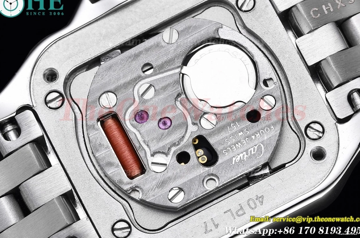 Ladies Dial Qtz De Secrete Swiss 22mm Panthere SS 8848F Dia White SS 1219